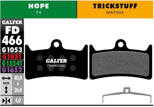 Pastillas Hope V4 y Trickstuff Maxima