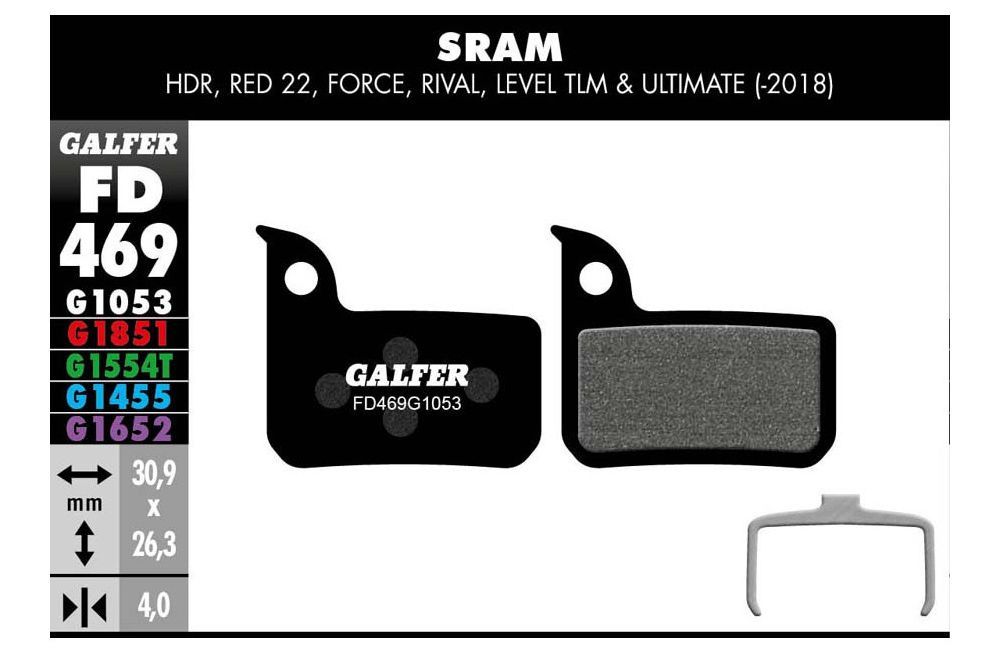 Pastillas SRAM Red 22/Force/Rival/Level TLM y Level Ultimate