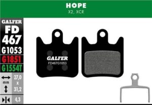 Pastillas Hope X2, XCR