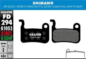 Pastillas Shimano XTR-XT-SLX-LX-Hone-Saint